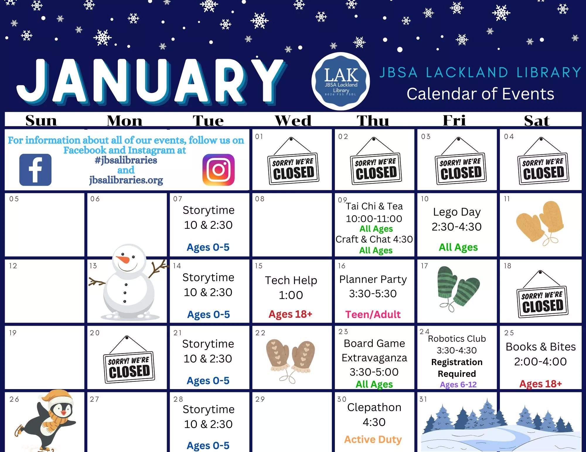 January Calendar